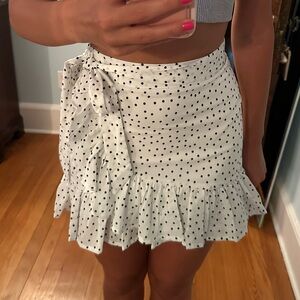 shein polka dot mini skirt